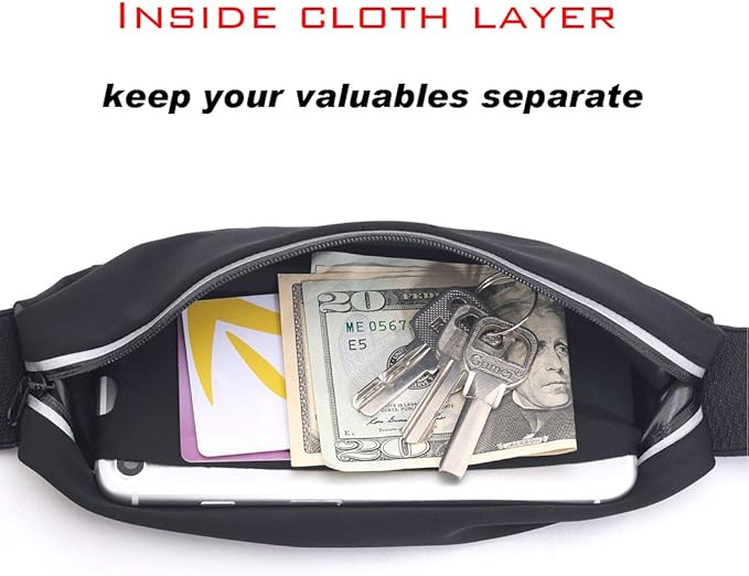 Fanny Pack Running Belt Waist Phone Holder/Bag Women & Men for iPhone 15 14 13 12 11 pro Max/Xs Max/XR/X/8/7/6s Plus, 6/SE, for Galaxy S/A/Note, Gym Workout Fitness Gear