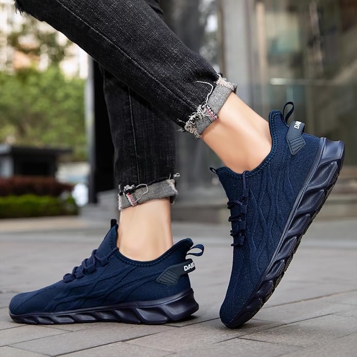 ZGPWZWL Mens Running Shoes Sneakers for Men Tennis Gym Athletic Lightweight Walking Comfortable Workout Sports Shoes