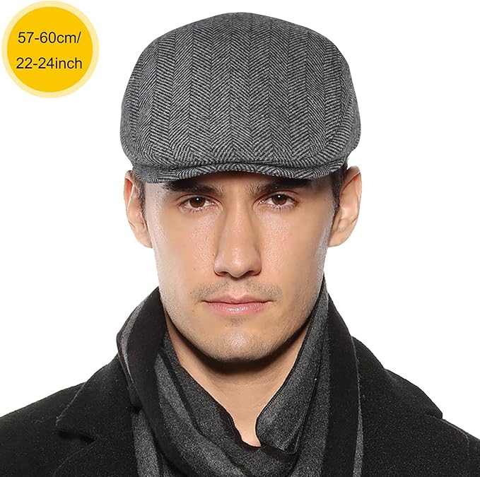 Sumolux Mens Newsboy Hat Flat Cap Gatsby Newsboy Lvy Irish Hats Driving Cabbie Hunting Cap