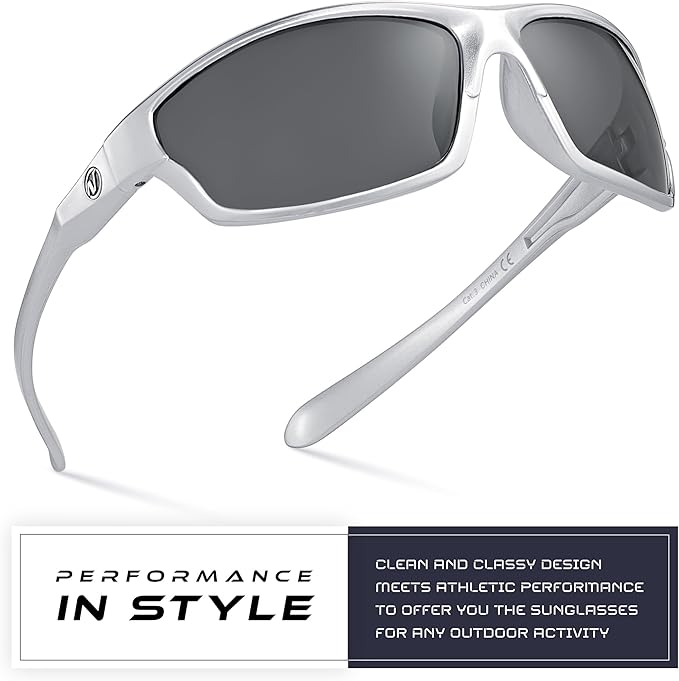 Nitrogen Polarized Wrap Around Sport Sunglasses for Men Women UV400 Driving Fishing Running Sun Glasses