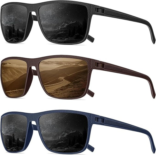 Polarized Sunglasses Men, Mens Sunglasses Polarized UV protection Lightweight Sun Glasses for Driving Fishing Golf