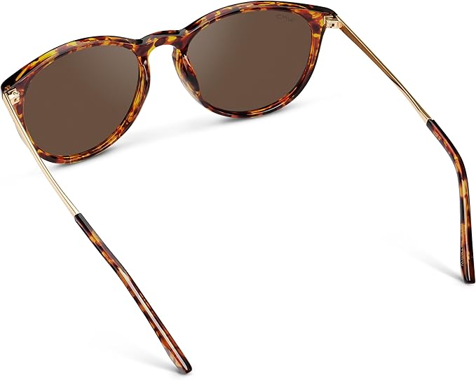WearMe Pro Women's Round Sunglasses with Polarized UV Protection, Trendy Retro Designer Style