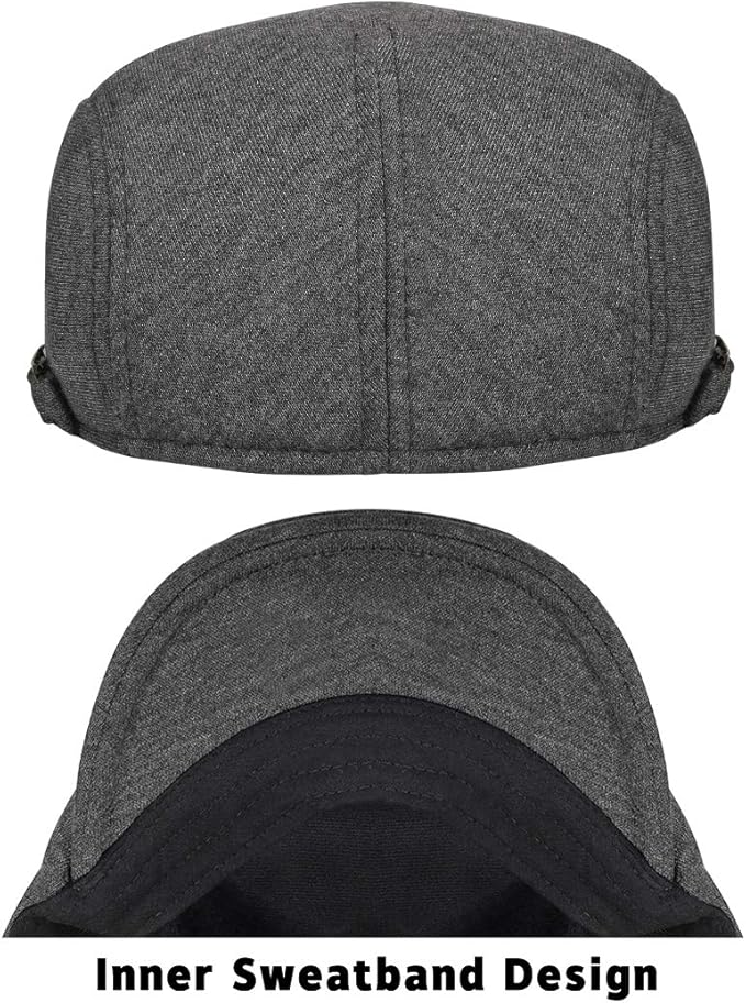 WETOO Men's Flat Cap Gatsby Newsboy Lvy Irish Hats Driving Cabbie Hunting Cap