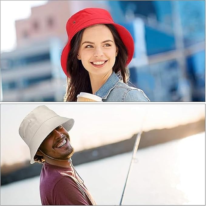 4 Pieces Bucket Hat Sun Packable Travel Beach Fishing Hat for Men Women