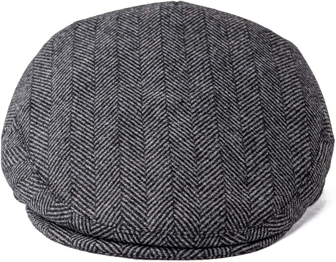 Men's Wool Tweed Newsboy Ivy Cap Gatsby Golf Flat Hat
