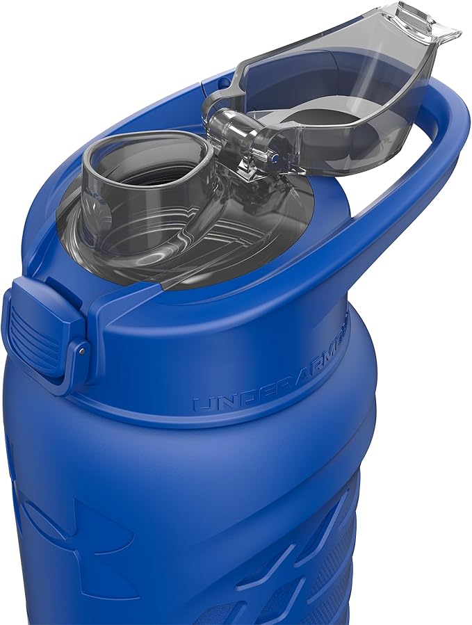 Under Armour 24Oz Stainless Steel Water Bottle, Insulated, Carabiner Easy Carry Hook, Leak Proof, Kids & Adults, All Sports, Gym