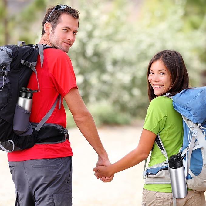 CHENGU Water Bottle Bulk 20 oz Aluminum Reusable Bottles Lightweight Snap Lid Water Cups Easy Carry Leak Proof Travel Tumbler for Gym Sports Camping Hiking Fishing