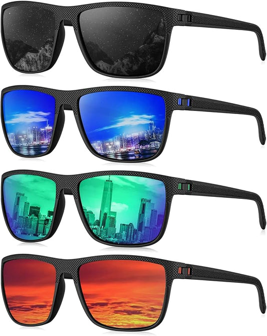 KALIYADI Mens Sun-Glasses Polarized Sunglasses-Men: Classic Sunglasses with Ultraviolet Protection for Driving Fishing Golf