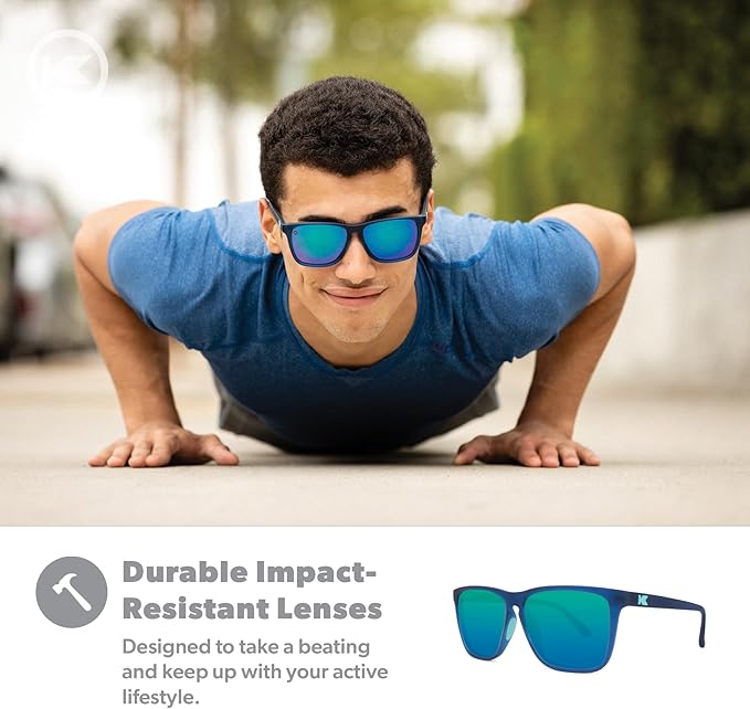 Knockaround Fast Lanes and Fast Lanes Sport Polarized Lightweight Sunglasses for Men & Women - UV400 Protection - Running