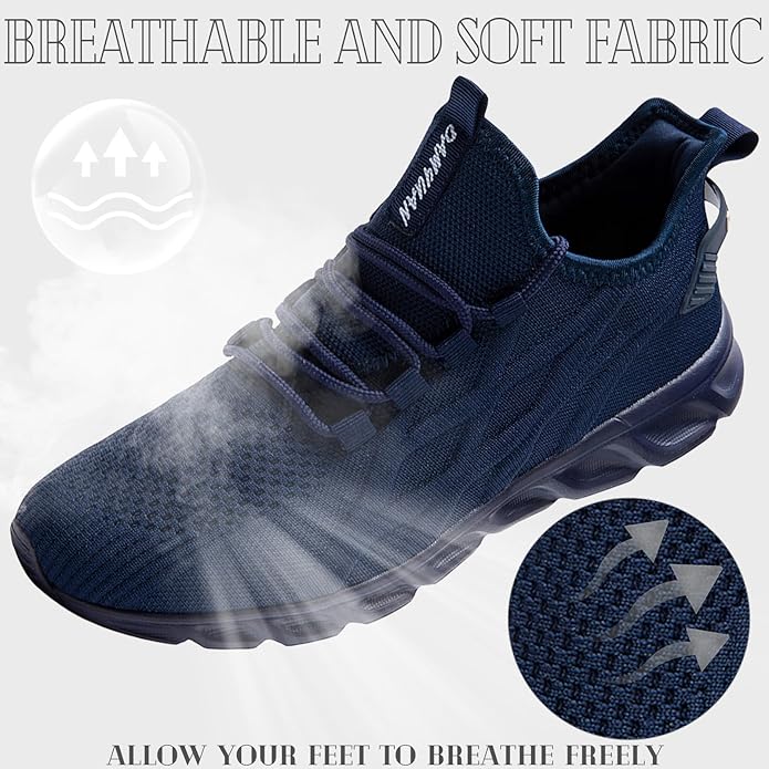 ZGPWZWL Mens Running Shoes Sneakers for Men Tennis Gym Athletic Lightweight Walking Comfortable Workout Sports Shoes