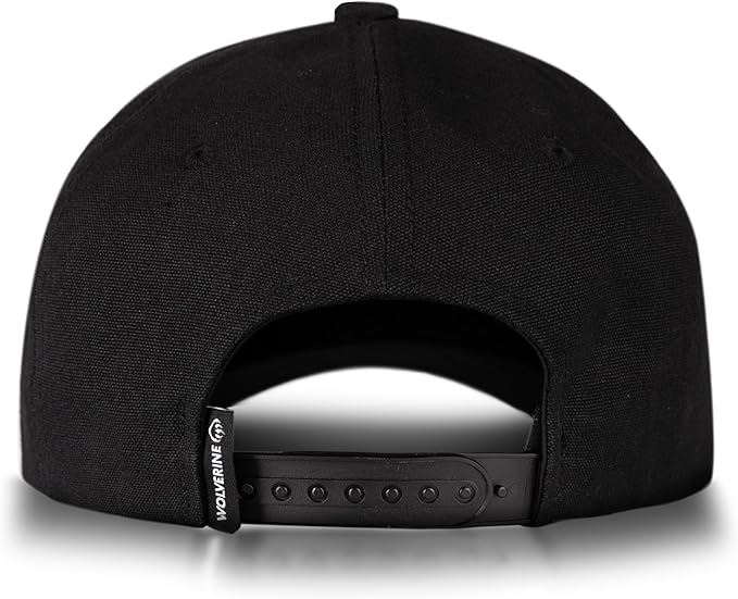 Wolverine Work Hat | Adjustable | Rugged | Durable | Comfort | Workwear | Cotton Canvas, Pencil Sleeve-Black