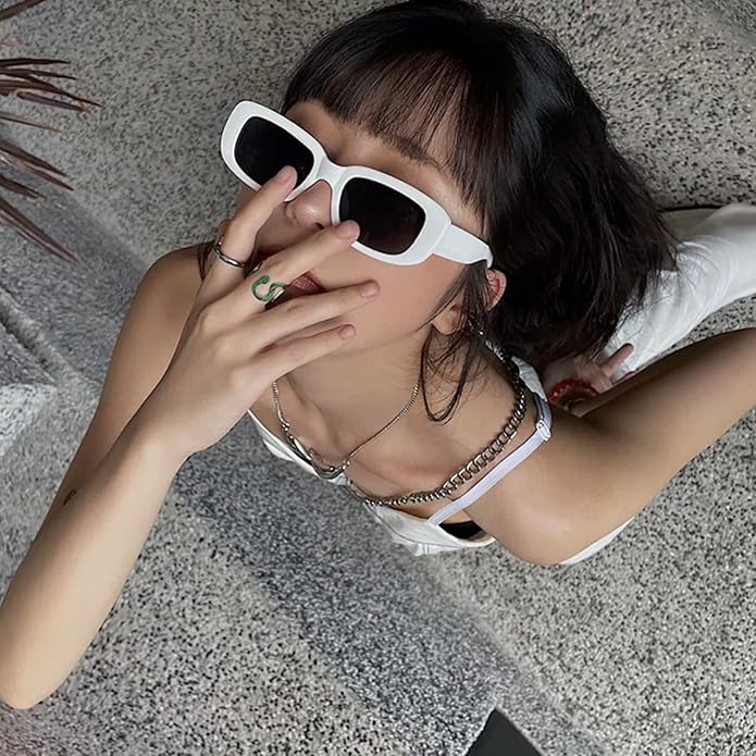 Kursan Small Rectangle Sunglasses for Women Men Square Frame Sun Glasses – 100% UV400 Protection