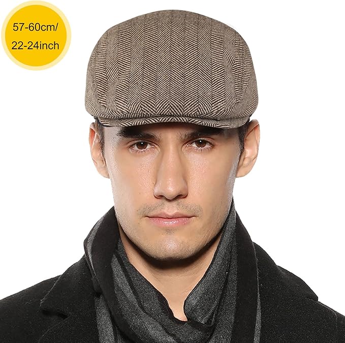 Sumolux Mens Newsboy Hat Flat Cap Gatsby Newsboy Lvy Irish Hats Driving Cabbie Hunting Cap