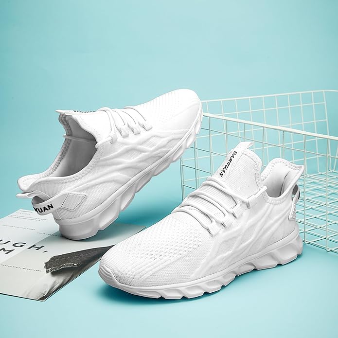 ZGPWZWL Mens Running Shoes Sneakers for Men Tennis Gym Athletic Lightweight Walking Comfortable Workout Sports Shoes