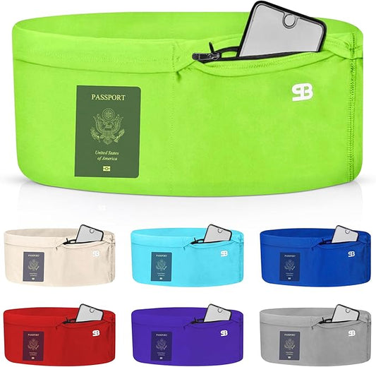 StashBandz Running Belt for Women & Men – No-Bounce Fanny Pack with 4 Secure Pockets & Zipper for Phone, Money & Essentials – Flip Belt Style Design for Running, Travel & Everyday Use