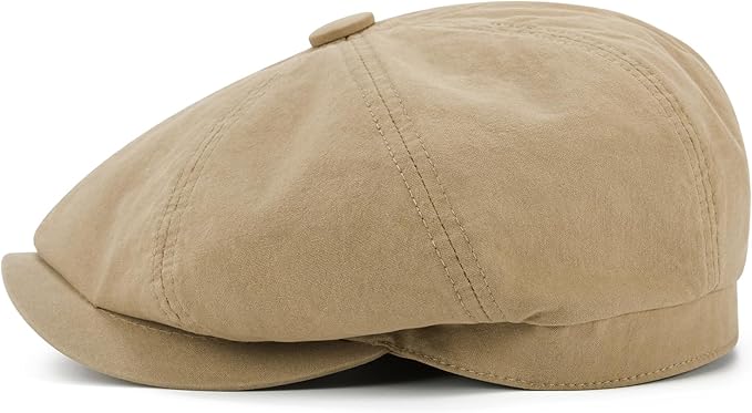 BOTVELA Men's Newsboy Gatsby Hat Cotton Vintage Flat Ivy Cabbie Cap