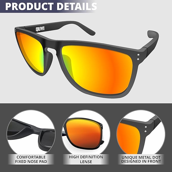 Polarized Sunglasses for Men | UV Protection Mens Sunglasses for Driving Sports Sunglasses for Men Fishing Golf Cycling