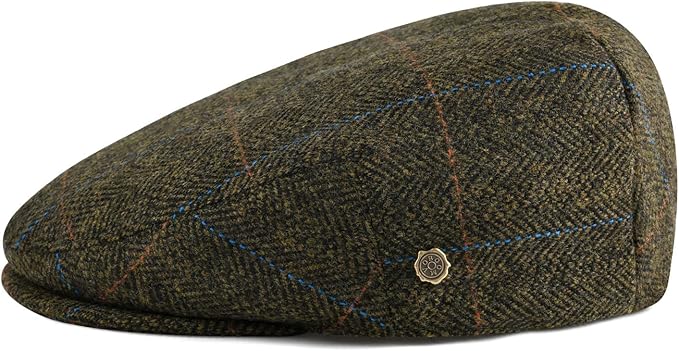 VOBOOM Men's Herringbone Flat Ivy Newsboy Hat Wool Blend Gatsby Cabbie Cap