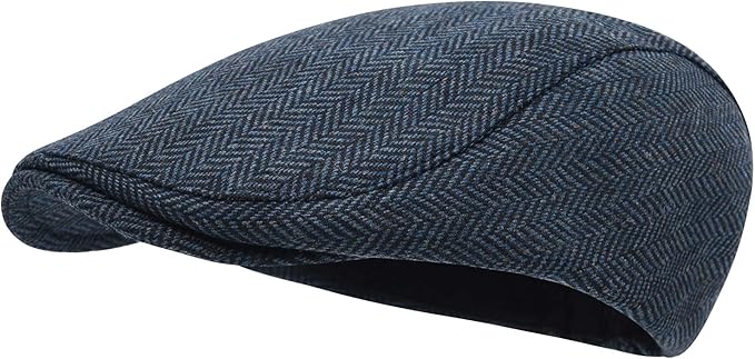 STARANCE Men's Flat Cap Wool Tweed Driving Irish Newsboy Hat