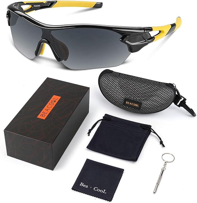 BEACOOL Polarized Sports Sunglasses for Men Women Youth Baseball Cycling Running Driving Fishing Golf Motorcycle TAC Glasses