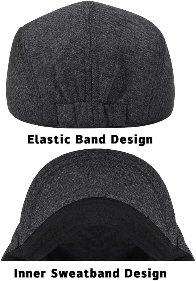 WETOO Men's Flat Cap Gatsby Newsboy Lvy Irish Hats Driving Cabbie Hunting Cap