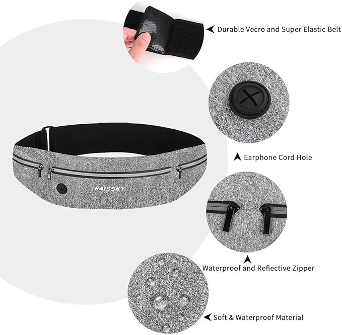 Running Belt for Men/Women - Fanny Pack for iPhone 15/14/13/12 Pro Max Plus Samsung Google Ultra Light Running Waist Pack Phone Holder for Jogging, Walking, Cycling, Workout