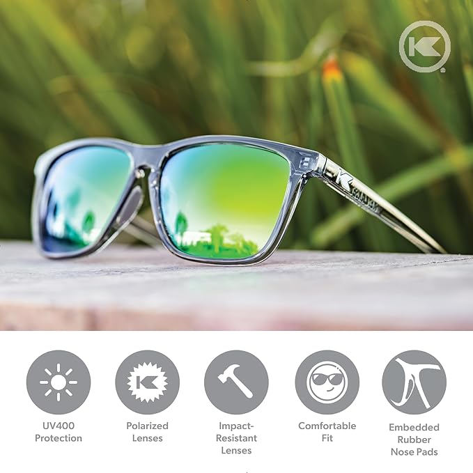 Knockaround Fast Lanes and Fast Lanes Sport Polarized Lightweight Sunglasses for Men & Women - UV400 Protection - Running