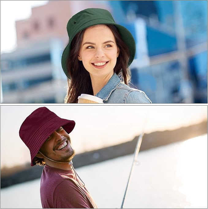 4 Pieces Bucket Hat Sun Packable Travel Beach Fishing Hat for Men Women