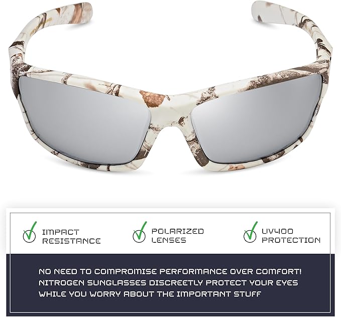 Nitrogen Polarized Wrap Around Sport Sunglasses for Men Women UV400 Driving Fishing Running Sun Glasses