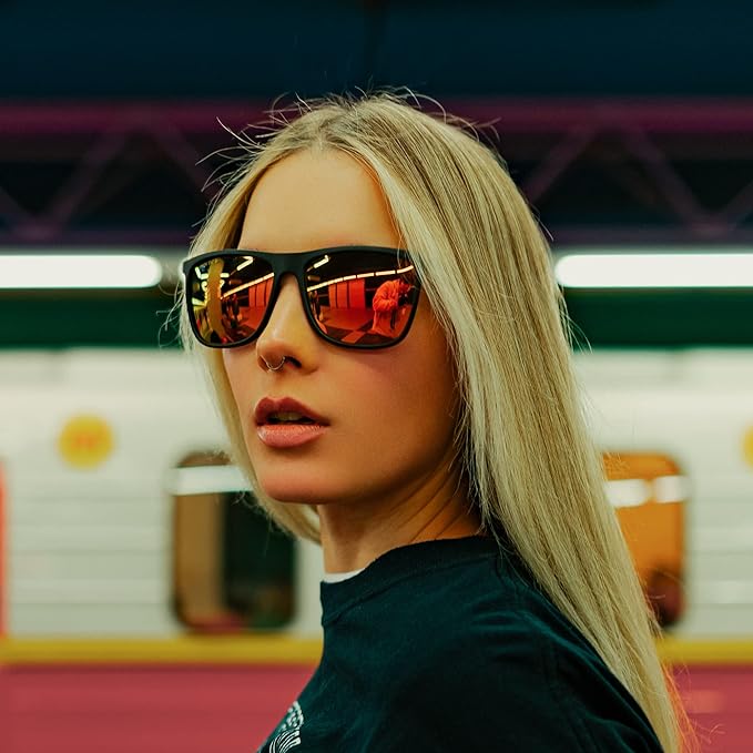 ZENOTTIC Square Polarized Sunglasses for Men Ultralight Carbon Fiber Sun Glasses Driving Fishing Golf Sports UV400 Protection