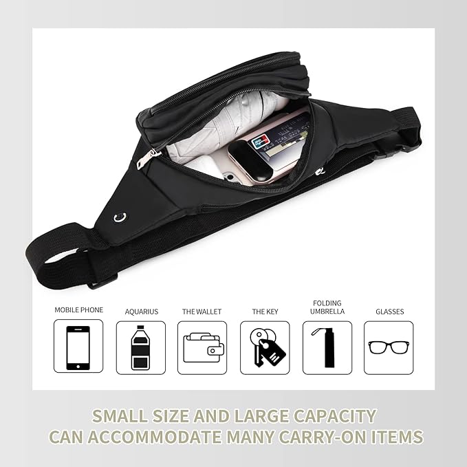 DAITET Crossbody Fanny Pack for Men&Women,Large Waist Bag & Hip Bum Bag with Adjustable Strap for Outdoors Workout Traveling Casual Running Hiking Cycling