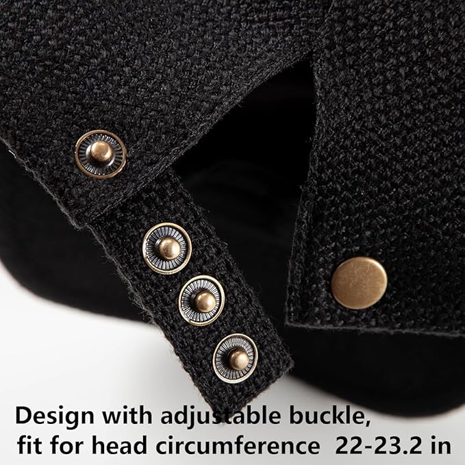 LADYBRO 2Pack Unisex Flat Cap Newsboy Hats for Men Women, Summer Casual Adjustable