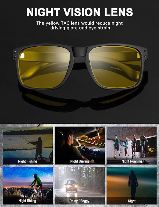 KALIYADI Polarized Sunglasses for Men and Women Vintage Style Sun Glasses for Fishing Running Driving with UV Protection