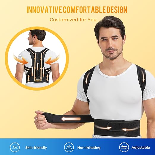 ZSZBACE Back Brace Posture Corrector for Men and Women, Full Adjustable for Upper and Lower Back Pain Relief- Scoliosis Hunchback Thoracic Spine Corrections and Back Support