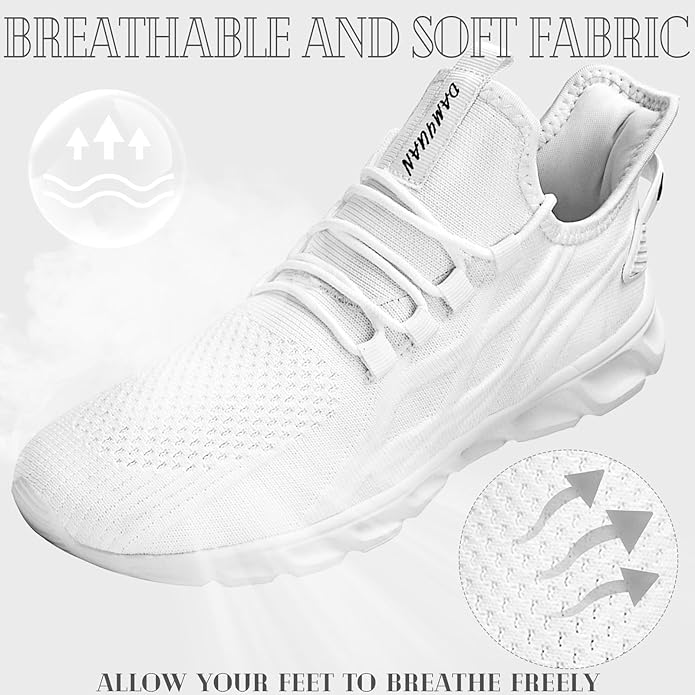 ZGPWZWL Mens Running Shoes Sneakers for Men Tennis Gym Athletic Lightweight Walking Comfortable Workout Sports Shoes