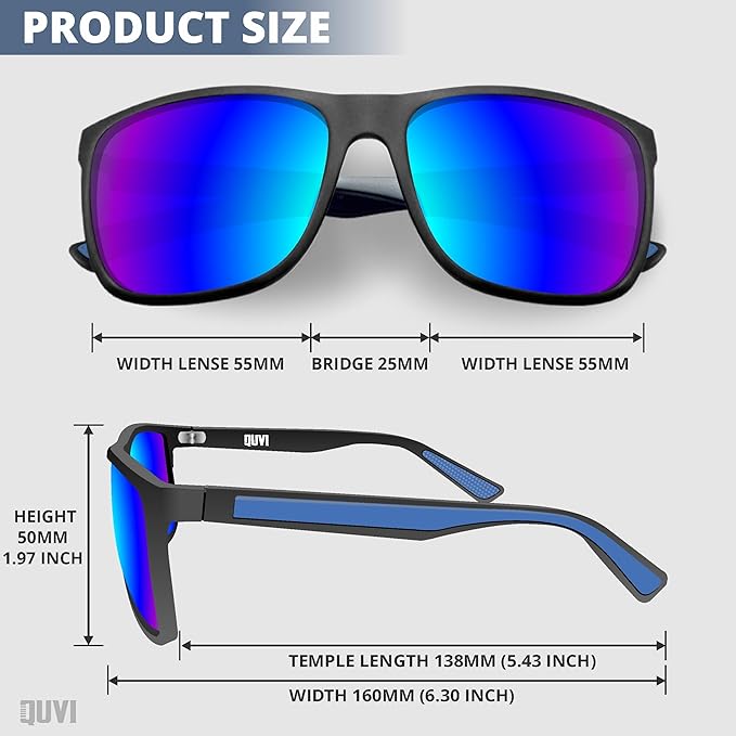 Polarized Sunglasses for Men | UV Protection Mens Sunglasses for Driving Sports Sunglasses for Men Fishing Golf Cycling