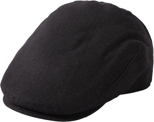 TOP-EX XL/XXL Wool Tweed Newsboy Flat Cap for Men Winter Fashion Ivy Cap Gatsby Golf Hat Satin Lined