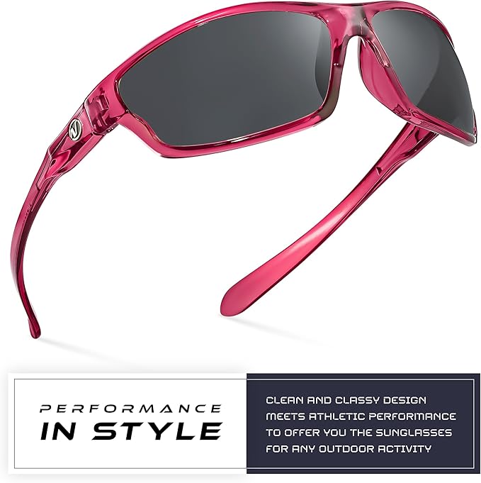 Nitrogen Polarized Wrap Around Sport Sunglasses for Men Women UV400 Driving Fishing Running Sun Glasses