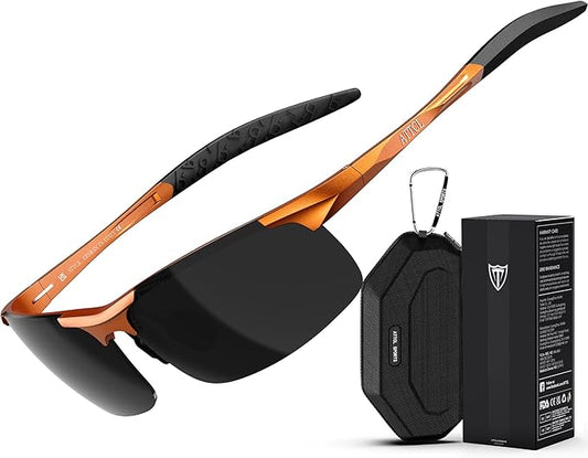 ATTCL Men's Fashion Driving Polarized Sunglasses for Men - Al-Mg metal Ultralight Frame