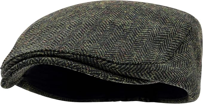 STARANCE Men's Flat Cap Wool Tweed Driving Irish Newsboy Hat
