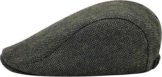 STARANCE Men's Flat Cap Wool Tweed Driving Irish Newsboy Hat