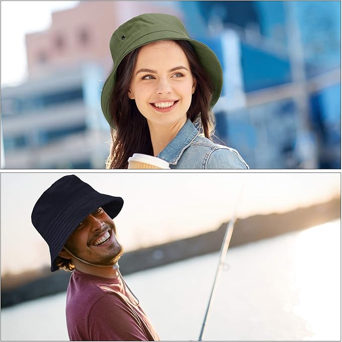 4 Pieces Bucket Hat Sun Packable Travel Beach Fishing Hat for Men Women