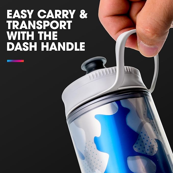 HydraPak | Polar Bottle - Polar Sport Insulated Water Bottle - BPA-Free, Sport & Bike Squeeze Bottle with Handle (Contender Blue, 700ml / 24oz)