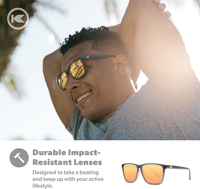 Knockaround Fast Lanes and Fast Lanes Sport Polarized Lightweight Sunglasses for Men & Women - UV400 Protection - Running