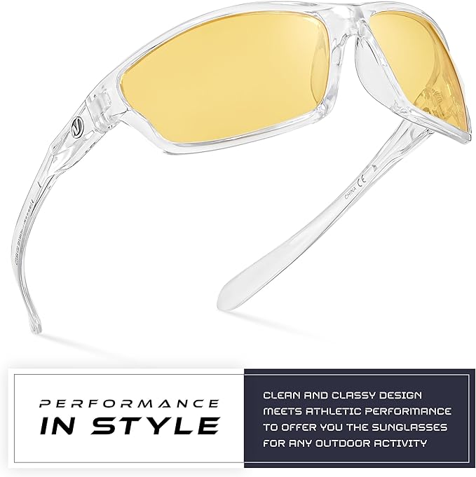 Nitrogen Polarized Wrap Around Sport Sunglasses for Men Women UV400 Driving Fishing Running Sun Glasses