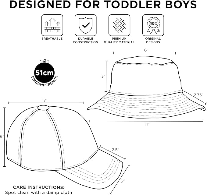 DC Comics Bucket Baseball Cap, Batman Toddler Sun Hat for Ages 2-4