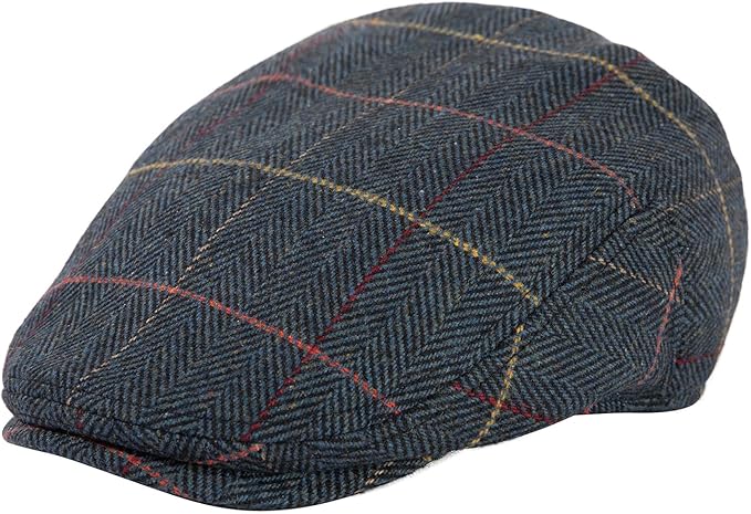 TOP-EX XL/XXL Wool Tweed Newsboy Flat Cap for Men Winter Fashion Ivy Cap Gatsby Golf Hat Satin Lined