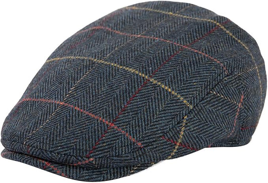 TOP-EX XL/XXL Wool Tweed Newsboy Flat Cap for Men Winter Fashion Ivy Cap Gatsby Golf Hat Satin Lined
