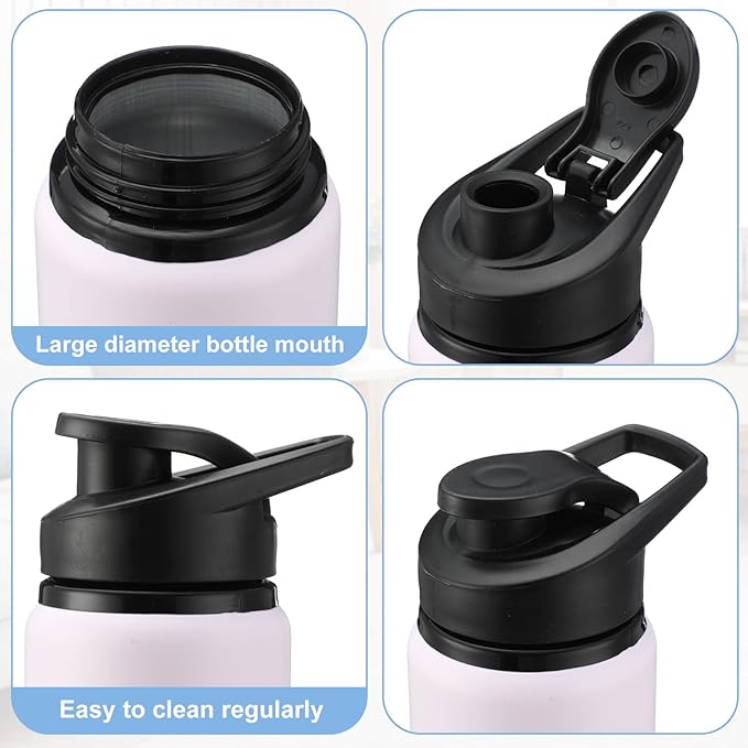 Domensi Aluminum Water Bottle Bulk Reusable Water Bottle, Lightweight Easy Carry Leakproof with Snap Lid Travel Bottles, for Gym Outdoor Sports Cycling Camping Fishing(25oz, 12 Pack)