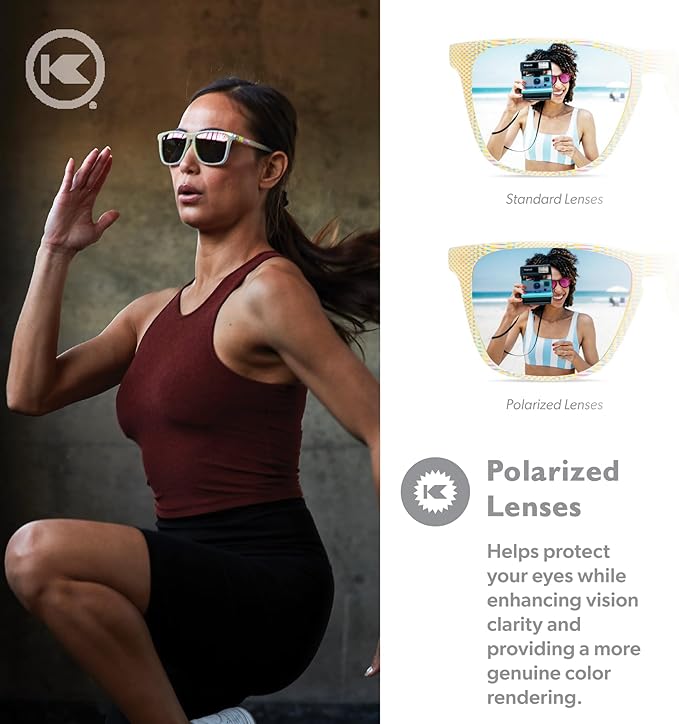 Knockaround Fast Lanes and Fast Lanes Sport Polarized Lightweight Sunglasses for Men & Women - UV400 Protection - Running